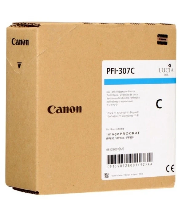 HPZR Canon PFI-307C Orjinal Mavi Kartuş