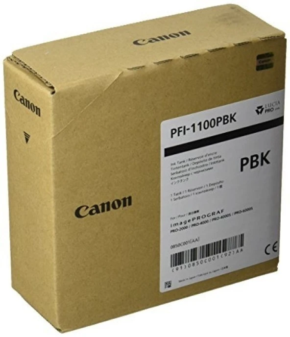 HPZR Canon PFI-1100PBK Orjinal Foto Siyah Kartuş