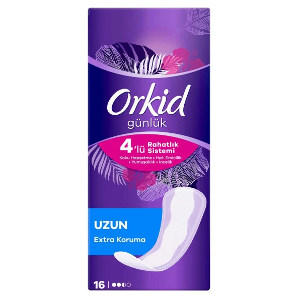 Orkid Uzun Extra Koruma Günlük Ped 16x4 64 Adet