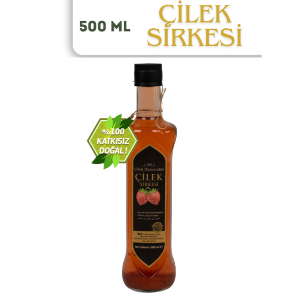 Ordu Organik Pazar Çilek Sirkesi 500 ML