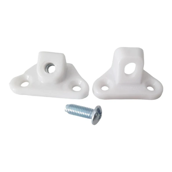 Açılı T Bağlantı Çektirme Beyaz Mobilya Dolap Raf Plastik Köşe Birleştirme Kelebek (25 ADET) - Resim 2