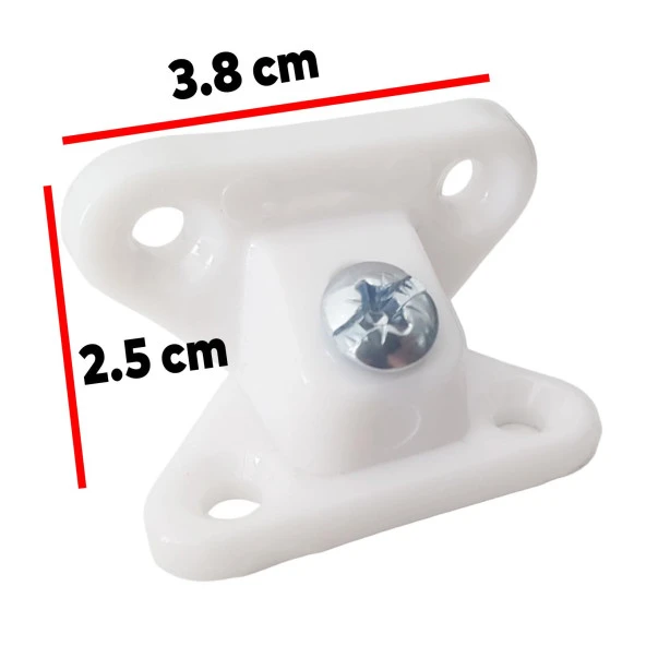 Açılı T Bağlantı Çektirme Beyaz Mobilya Dolap Raf Plastik Köşe Birleştirme Kelebek (25 ADET) - Resim 4