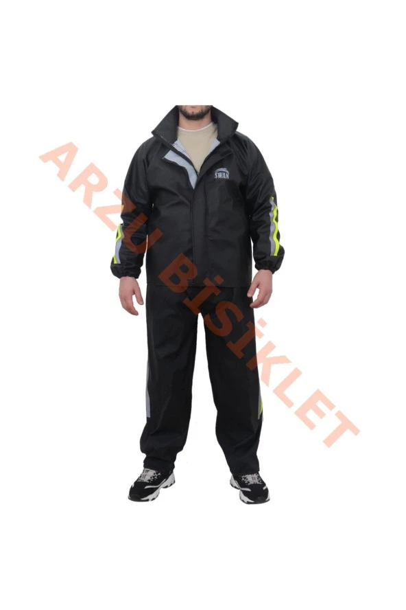 ARZU / MONERO Yağmurluk Alt Üst Takım Pvc Xl Beden Swan - Resim 4