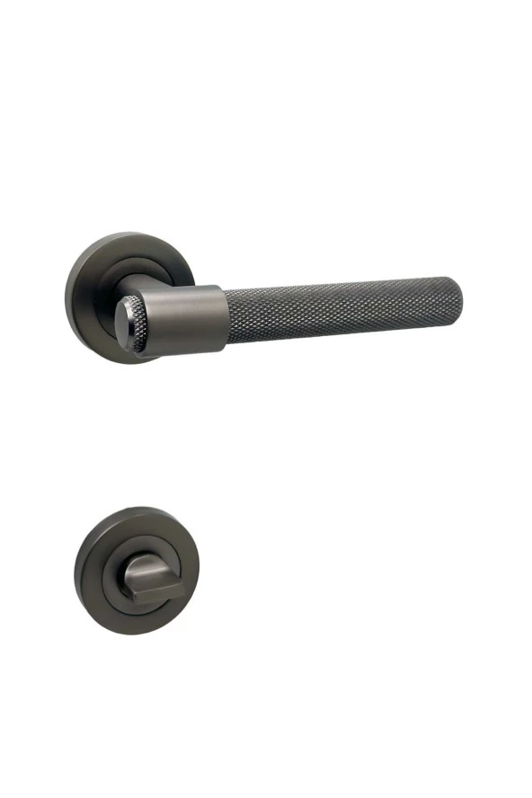 Punch Mat Skoç Füme Rozetli Wc Banyo Kapı Kolu 1 Takım ürün görseli