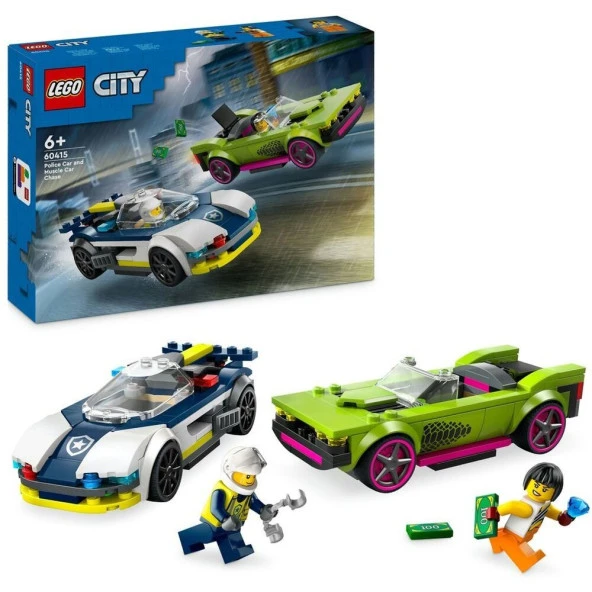 Lego City Polis Arabası ve Spor Araba Takibi 60415 Lisanslı Ürün