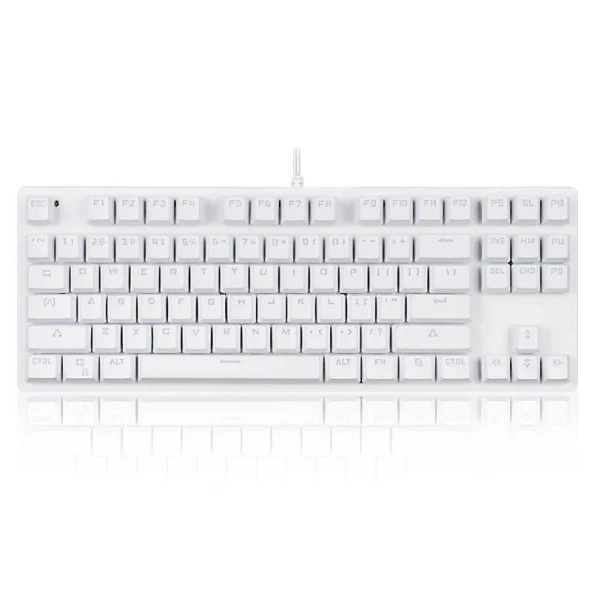 Valkyrie Leaven K870 Blue Switch Mekanik Gaming Oyun Klavyesi RGB 61 Key Mavi Tuş Type-C Klavye BEYAZ - 4