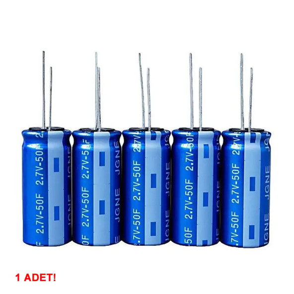 50F 2.7V Süpercap 10x25mm DIP Süper Kapasitör Enerji Depolama Güneş Rüzgar Akü Batarya Güç - 7