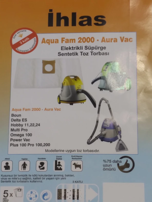 İHLAS AQUAVAC YIKAMALI SENTETİK ( 4 PAKET 20 ADET ) - 2
