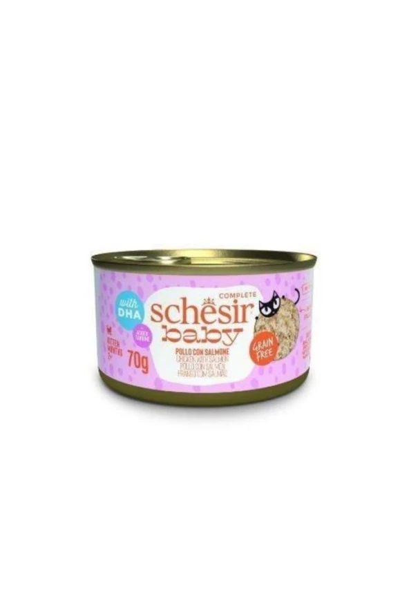 Schesir Babycat Tavuklu ve Somon Balıklı Yavru Kedi Konservesi 70gr