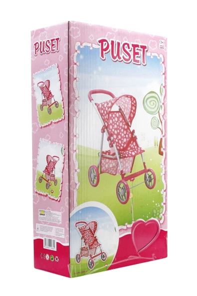 Puantiyeli 4 Tekerlekli Puset - Resim 2