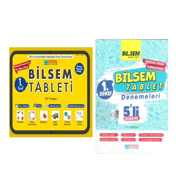 Evrensel İletişim 1.Sınıf Bilsem Tablet ve Deneme Seti 2 Kitap