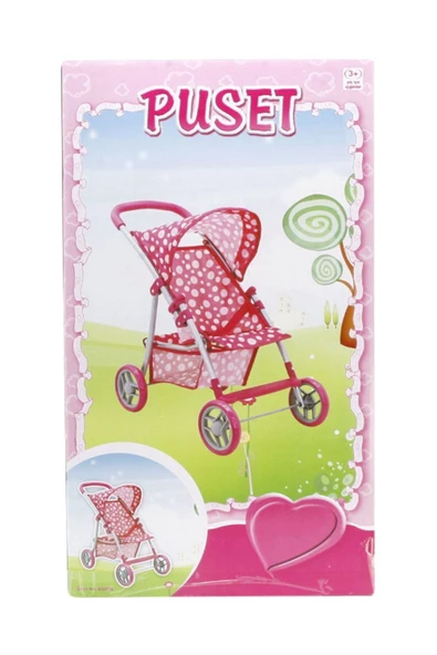 Puantiyeli 4 Tekerlekli Puset ürün görseli 1