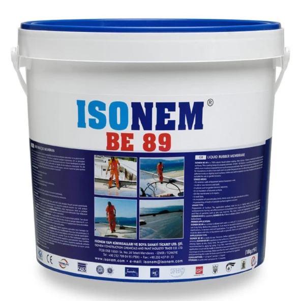 İsonem Be 89 Likit Kauçuk Membran 18 Kg Siyah
