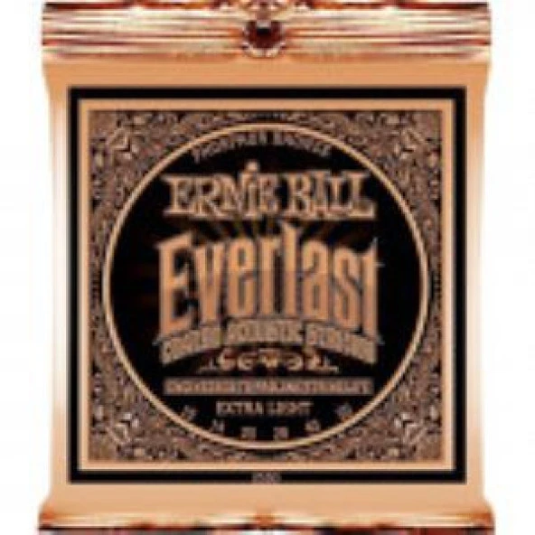 Ernie Ball P02550 Everlast Akustik Gitar Teli (Extra Light)