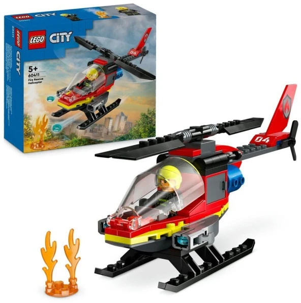 Lego City İtfaiye Kurtarma Helikopteri 60411 Lisanslı Ürün