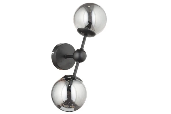 Lampaluce Spazio Modern Tasarım 2'li Aplik Siyah Füme Cam - 3