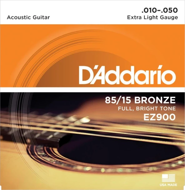 Daddario EZ900 Extra Light 10-50 Akustik Gitar Teli - Resim 4