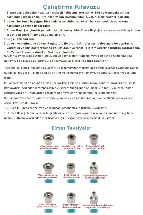 Çatlak Vakum Cihazı Cilt Bakım Dermabrazyon - 6