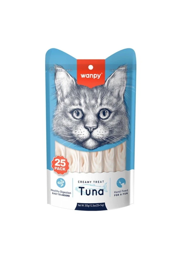 Wanpy Kedi Ödül Maması Ton Balıklı Krema 14 Gr x 25 Adet