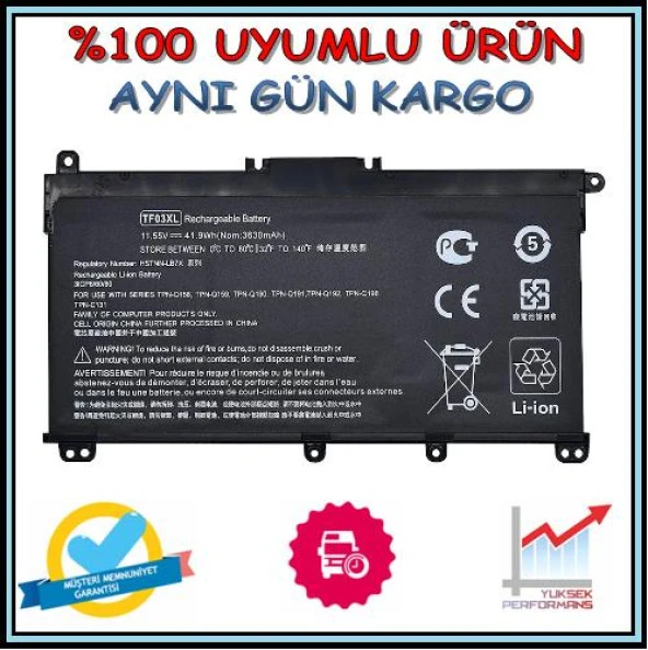 Hp Pavilion 14-BF101NL Batarya Pil
