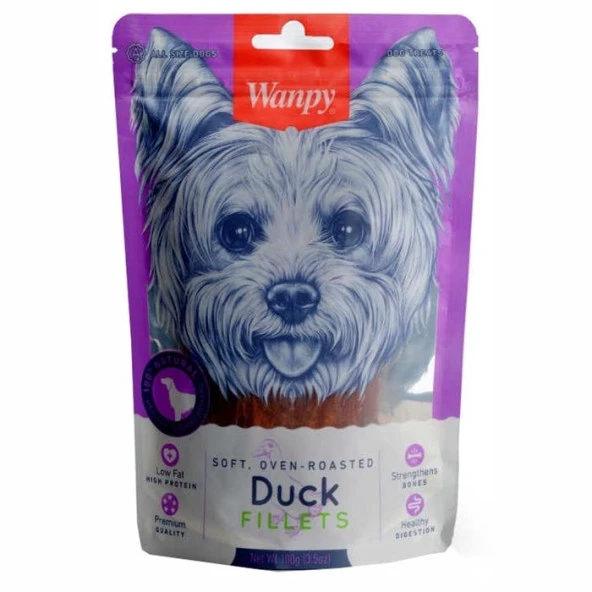 Wanpy Köpek Ödül Maması Oven Roasted Gerçek Ördek Fileto 100 Gr