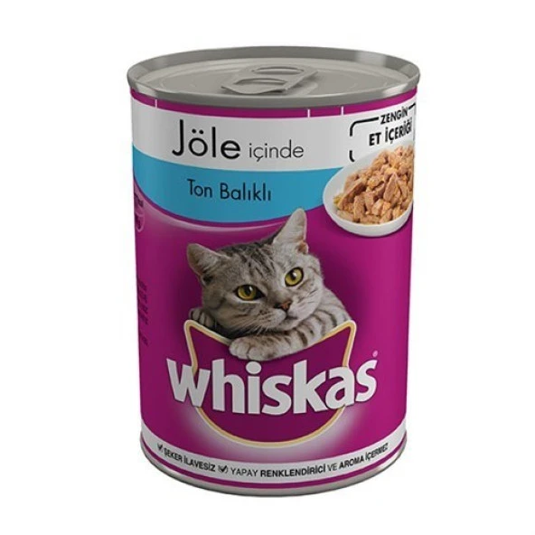 Whiskas Kedi Konservesi Ton Balıklı Kedi yaş 400 Gr x 6 adet