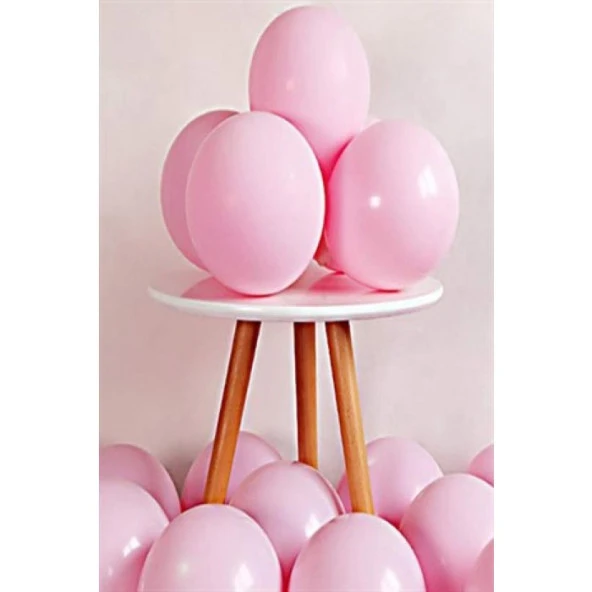 10 lu  Makaron Pembe Balon 12 inç ürün görseli 1