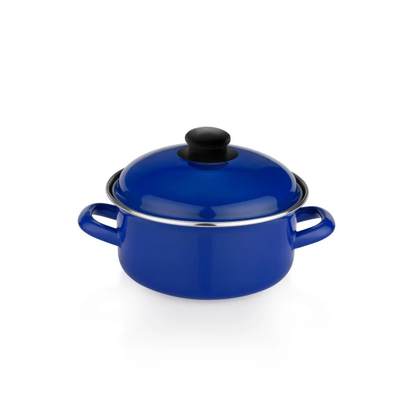 Schafer Komfort Pişir Sakla Emaye Tencere 18 Cm-Lacivert - 2