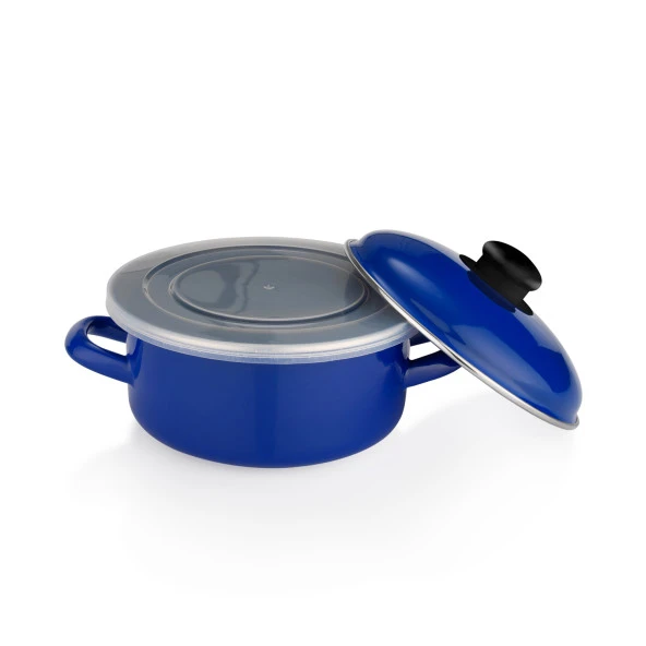 Schafer Komfort Pişir Sakla Emaye Tencere 18 Cm-Lacivert - 3