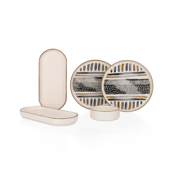 Schafer Sunny 4 Kişilik Kahvaltı Takımı 10 Parça-Gri - 9