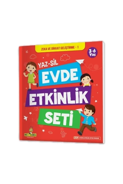 YÜKSELEN ZEKA EVDE ETKİNLİK SETİ YAZ-SİL 3-6 YAŞ