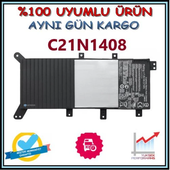 Asus K555 / K555L / K555LB / K555LN C21N1408 Batarya Pil