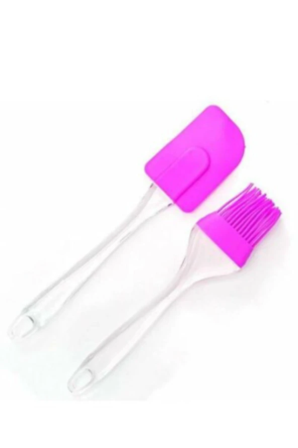 2 Li Silikon Fırça Ve Spatula Set