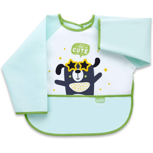 Babyjem Poli Muşamba Kollu Önlük (Yeşil)