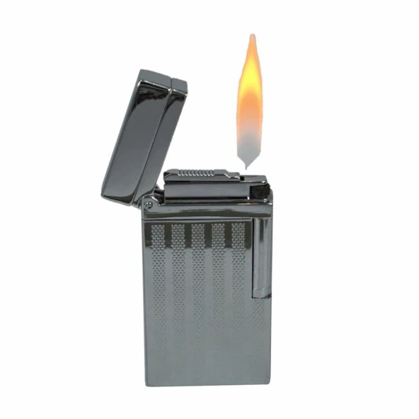 Dupont Tarz Yandan Çarklı Metal Çakmak Gümüş - Resim 3