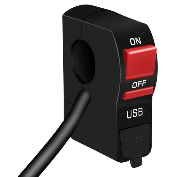 Motosiklet Telefon USB Şarj ve Far Anahtarı - 3