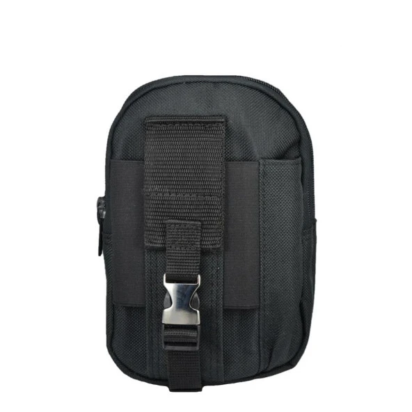 Taktikal Molle 610D Cordura Palaska Bel Çantası Siyah - Resim 3