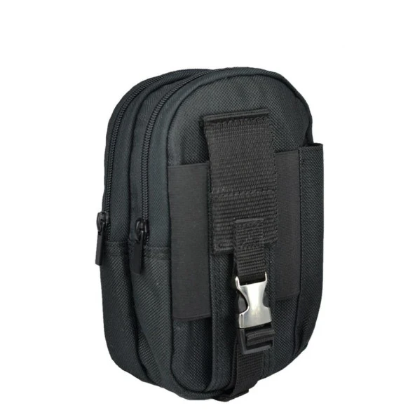 Taktikal Molle 610D Cordura Palaska Bel Çantası Siyah - Resim 6