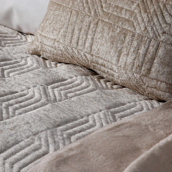 Schafer Home New Daily Kadife Çeyiz Seti 9 Parça-Bej - 2