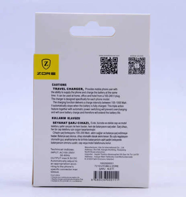 Zore ZR-7210 Uyumlu Ev Şarj Aleti - 2