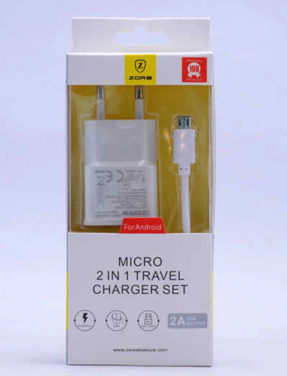 Zore Gold Micro 2000 Mah Travel Set Z-13