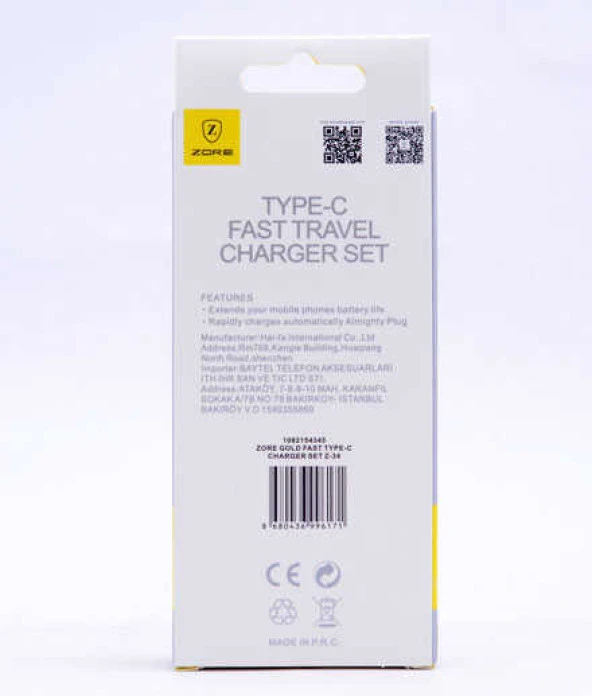 Zore Gold Fast Type-C Charger Set - 2