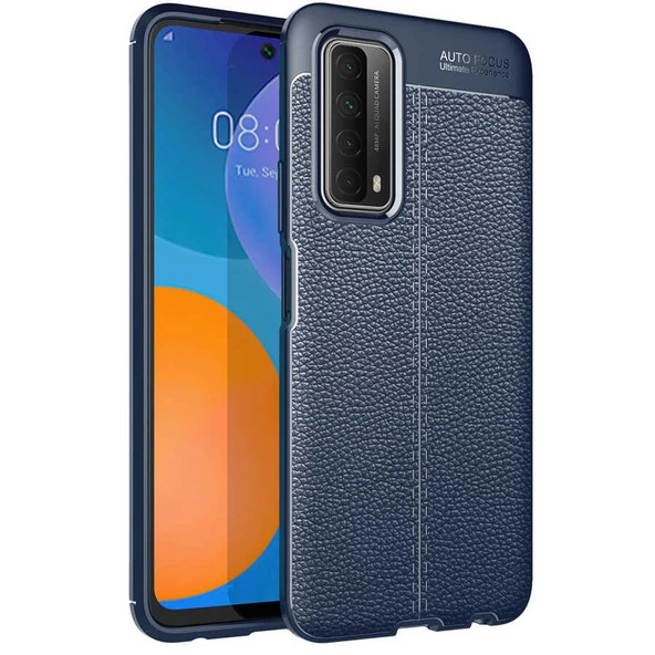 Huawei P Smart 2021 Kılıf Deri Tarzı Niss Silikon Case - 11
