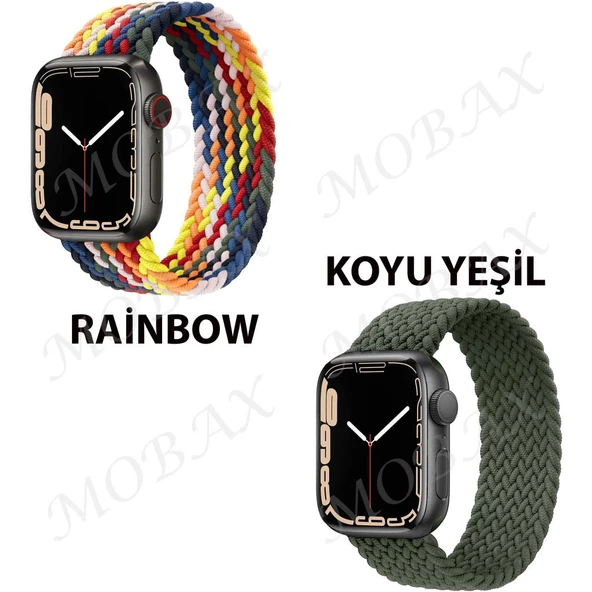 Apple Watch 44/45/46/49mm Kordon Large Örgü Solo Loop Kordon 32 160mm 2/3/4/5/6/se/7/8/9/10/11/ultra - 7