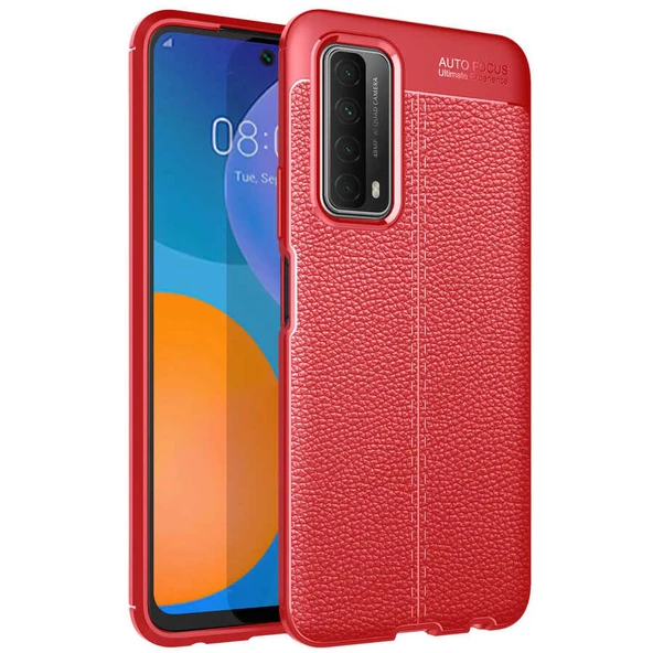 Huawei P Smart 2021 Kılıf Deri Tarzı Niss Silikon Case