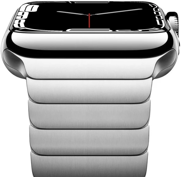 Apple Watch 10/11 42mm-38/40/41mm Kordon Baklalı Metal Kordon 2/3/4/5/6/se/7/8/9 - Resim 3