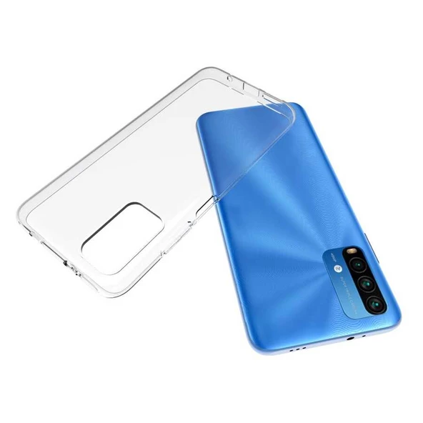 Xiaomi Redmi Note 9 4G Kılıf Şeffaf Silikon Hibrit Case