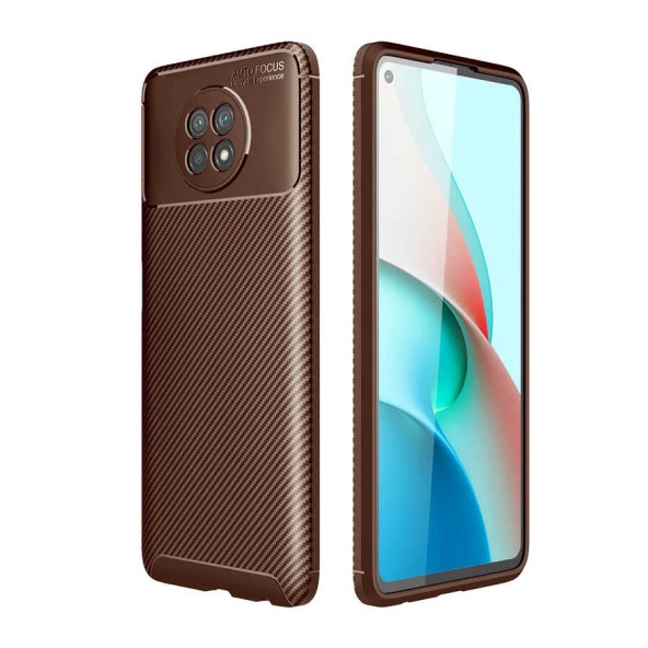 Xiaomi Redmi Note 9 5G Kılıf Karbon Silikon Case