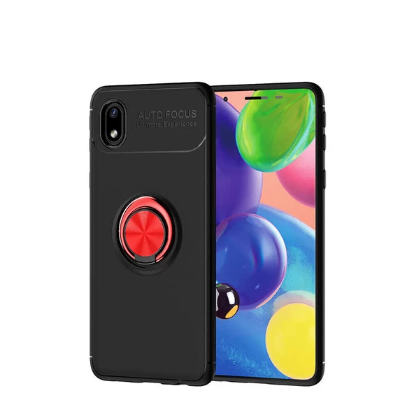 Samsung Galaxy A01 Core Kılıf Yüzüklü Magnetli Ravel Case - 12
