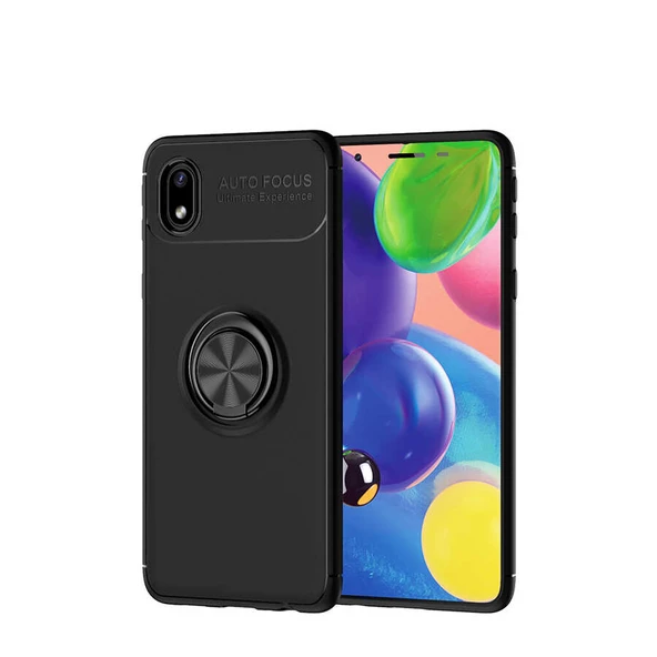 Samsung Galaxy A01 Core Kılıf Yüzüklü Magnetli Ravel Case - 9